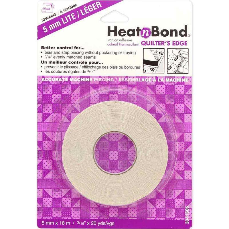 Ruban thermocollant HEATNBOND Quilter's Ede Lite  - 5mm x 18m (3⁄16″ x 20v)