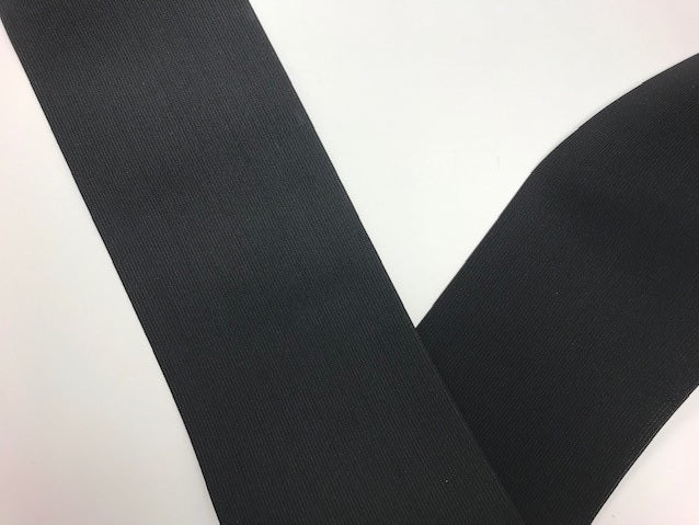 Élastique tricoté noir - 5po/ 125mm
