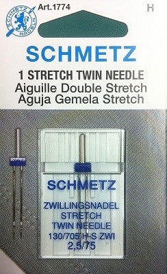 Aiguilles stretch double machine à coudre - Schmetz ® Vente en ligne Taille  d'aiguille double 2.5