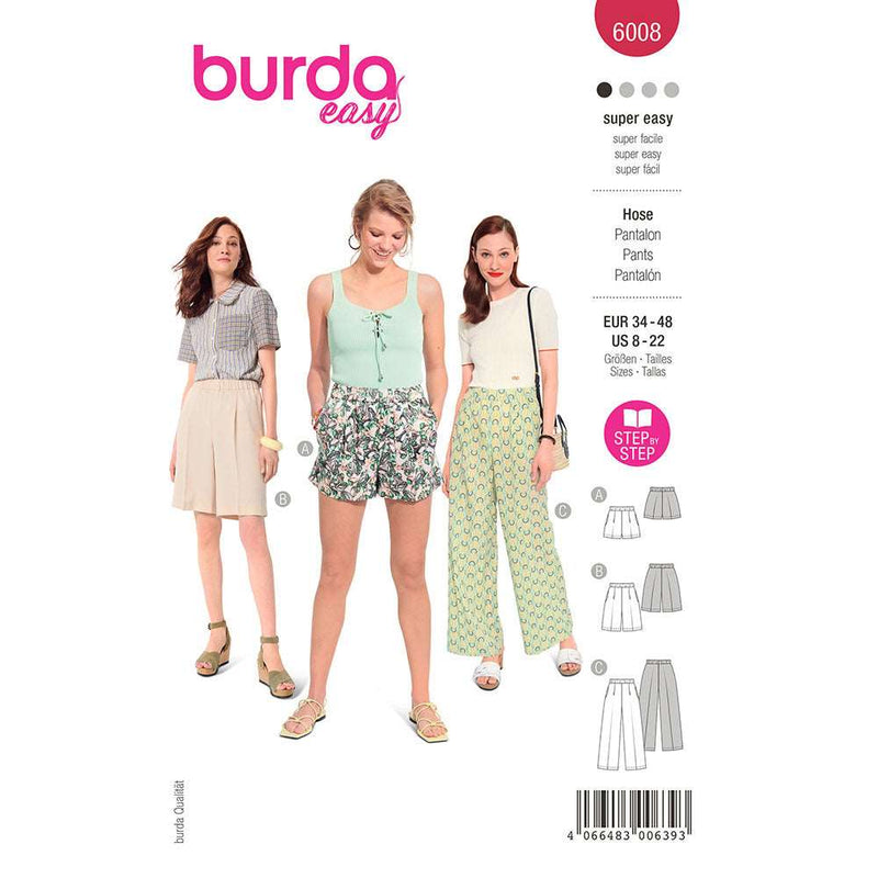Burda 6008- Pantalon pour femmes
