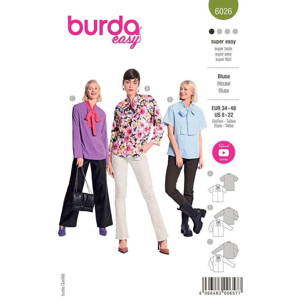 Burda 6026- Blouse pour femmes
