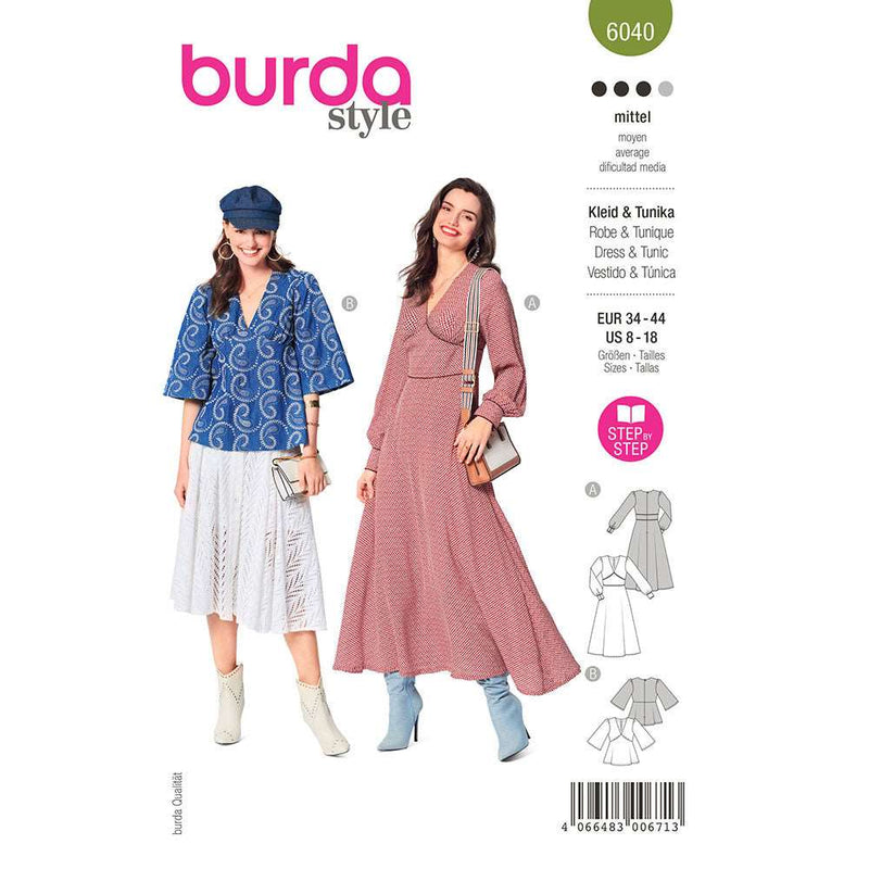 Burda 6040- Robe & tunique pour femmes
