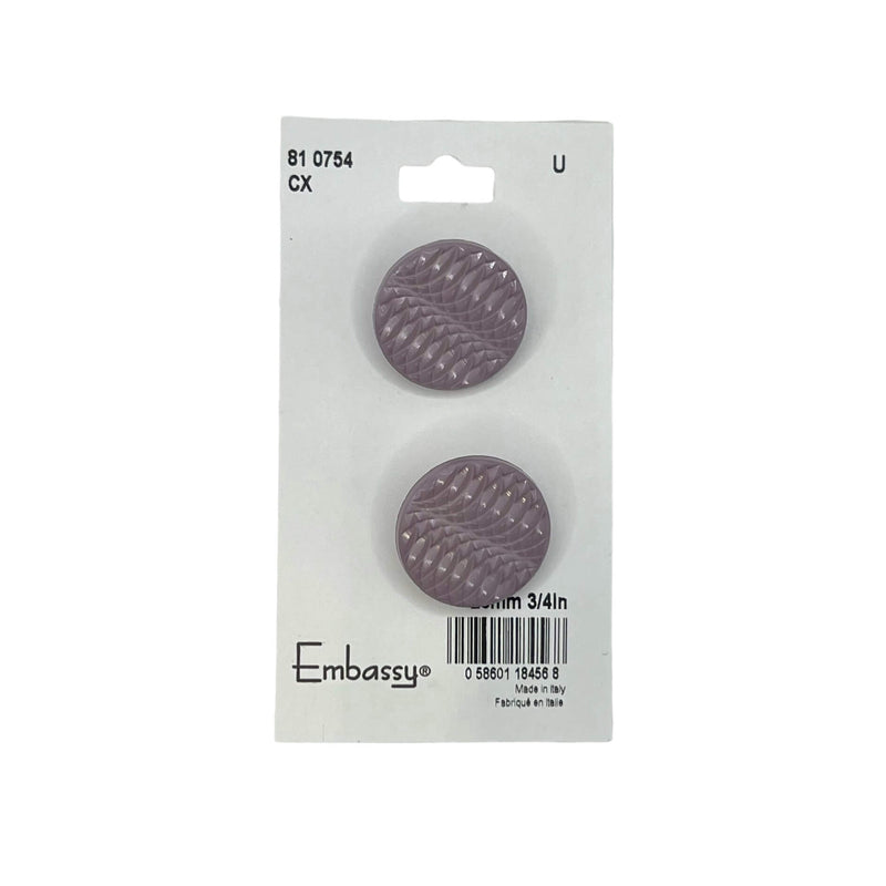 Boutons lilas rangées pointues 20mm 3/4 po