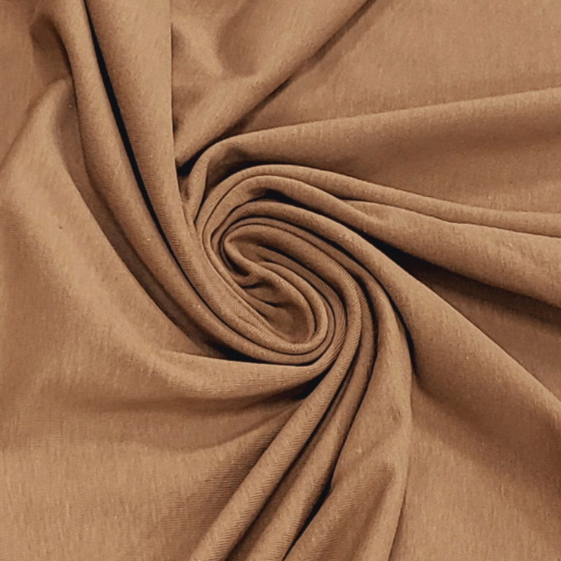 Jersey knit brun poudre uni