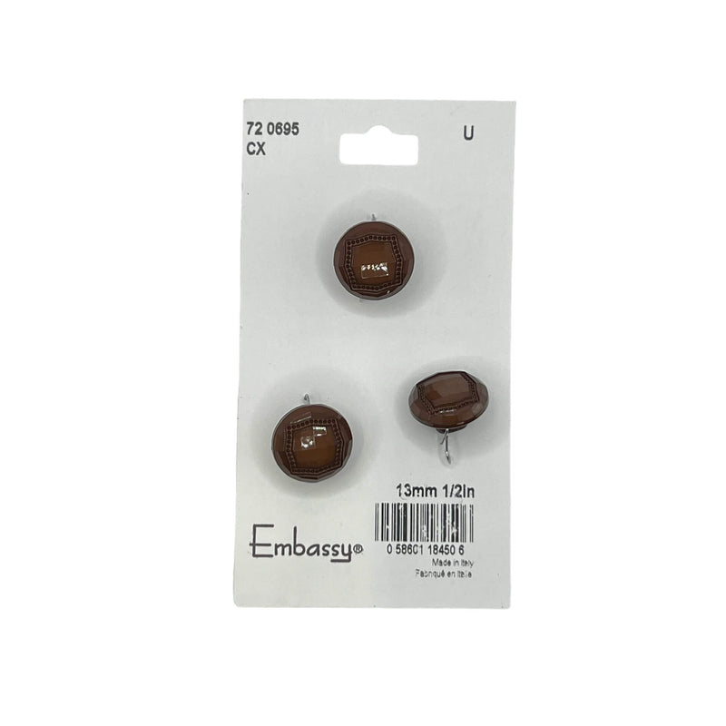 Boutons Effect cuir 13mm - 1/2po