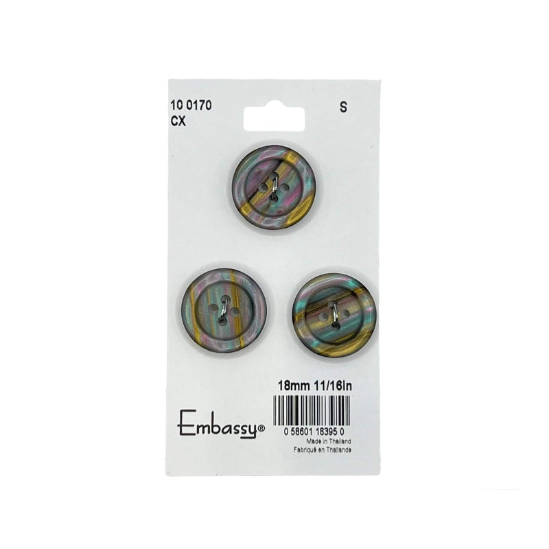Boutons blanc funky 18mm 11/16 po