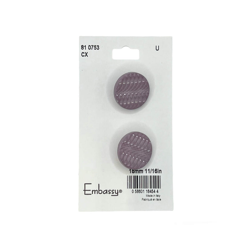Boutons lilas rangées pointues 18mm 11/16 po