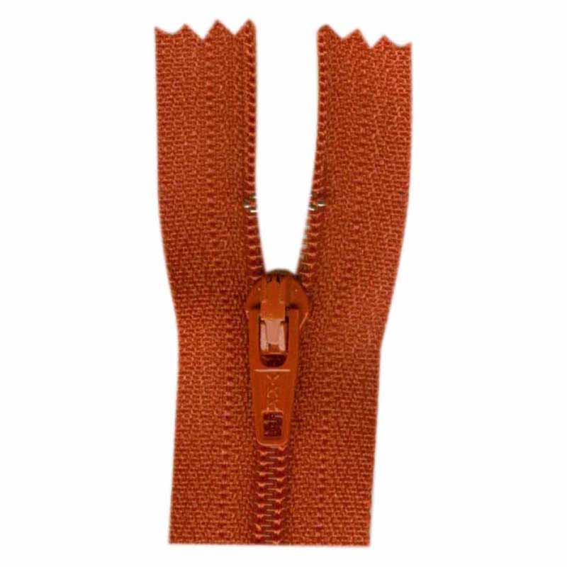 All-purpose dark orange zipper 18 cm
