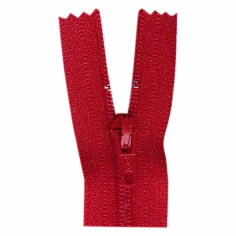 All-purpose bright red zipper 55 cm