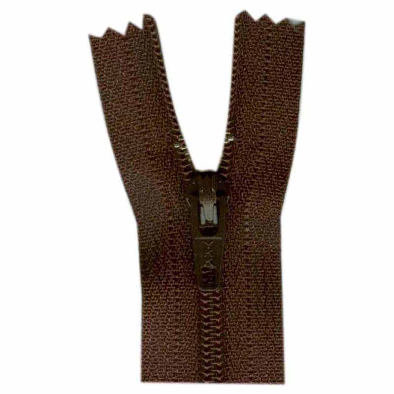 All-purpose dark brown zipper 55 cm