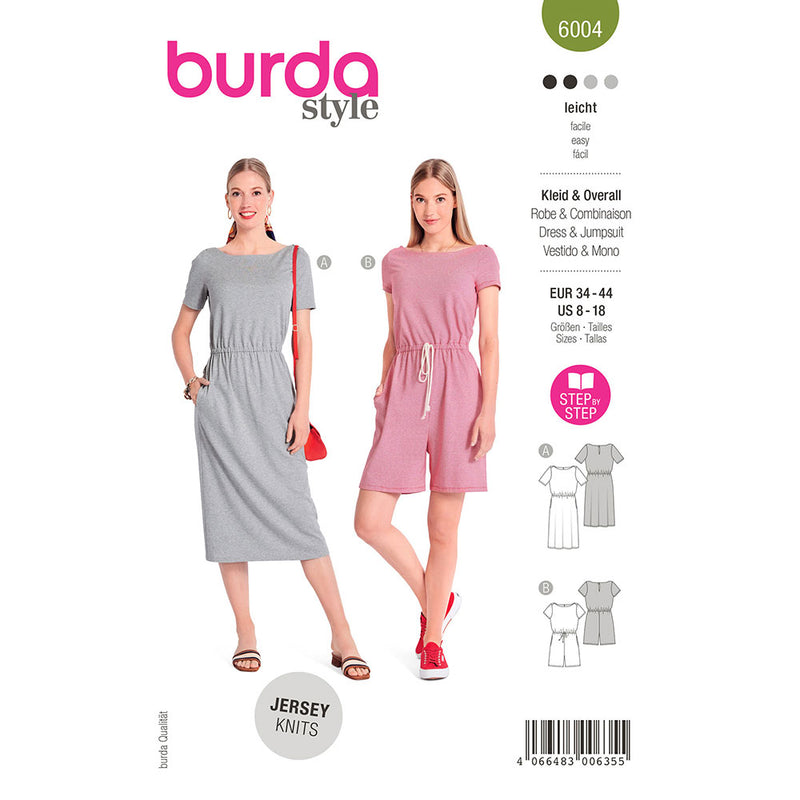 Burda 6004- Robe & combinaison pour femmes