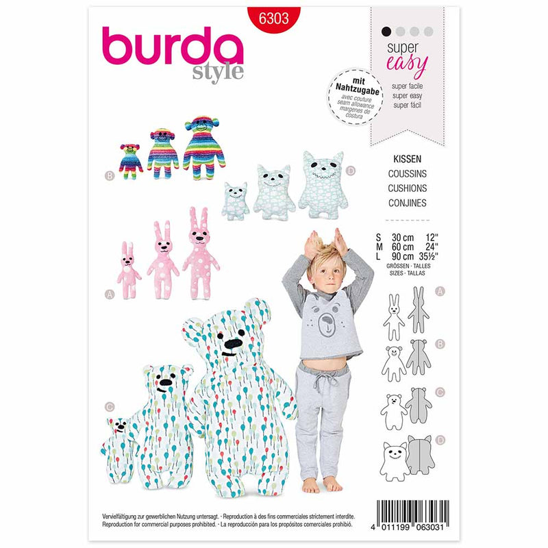 Burda 6303 - pattern cushions