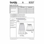 Burda 6357 - gathered skirt