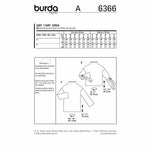 Burda 6366 - t-shirt avec col droit intégré