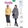 Burda 6372 - raglan jacket, flared shape