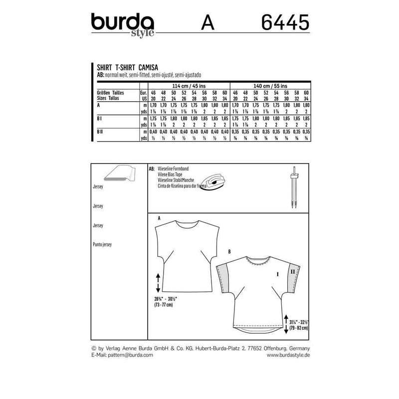 Burda 6445 - T-shirt