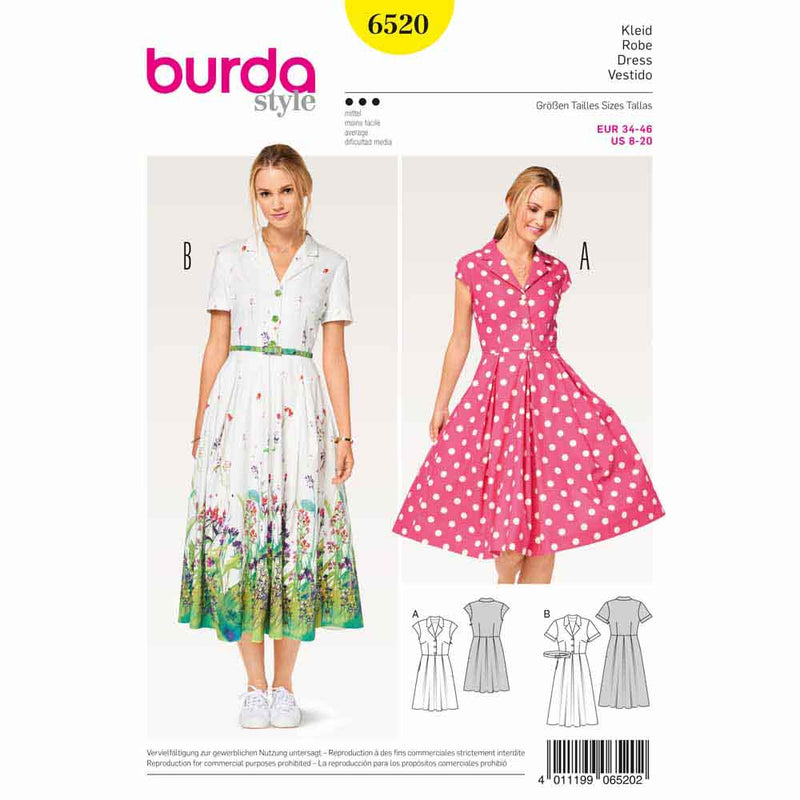 Burda 6520 - Top & dress