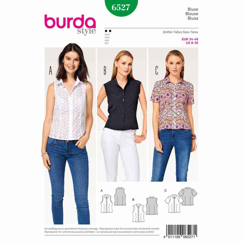 Burda 6527 - blouse pour femmes