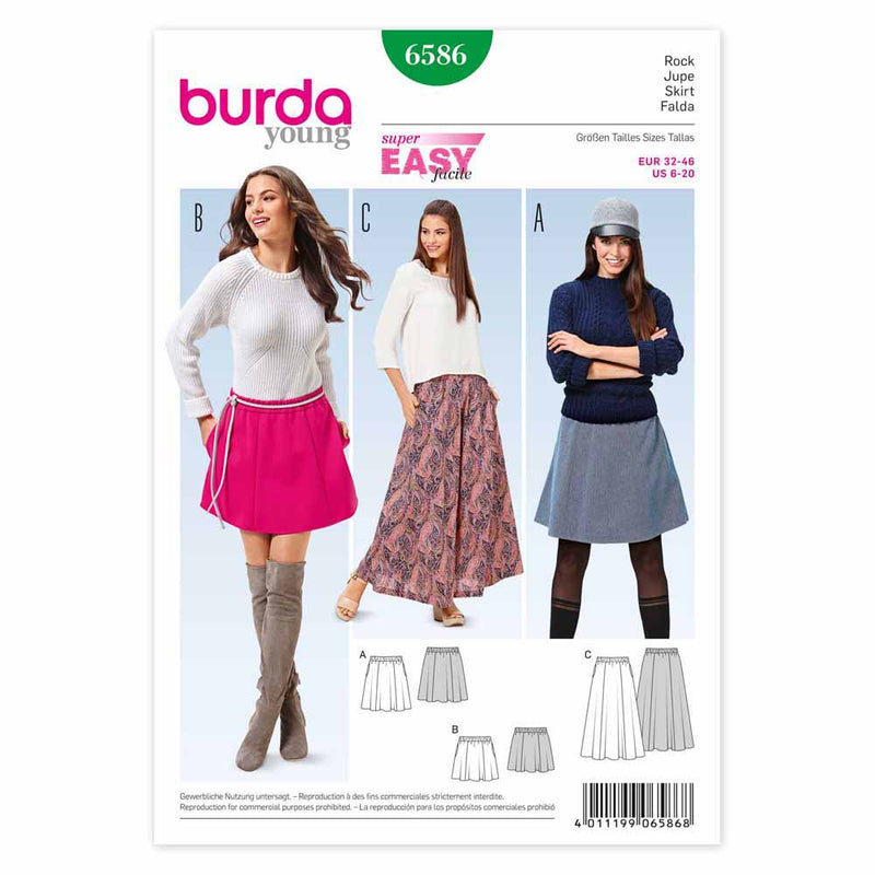 Burda 6586 - Women's Skirt
