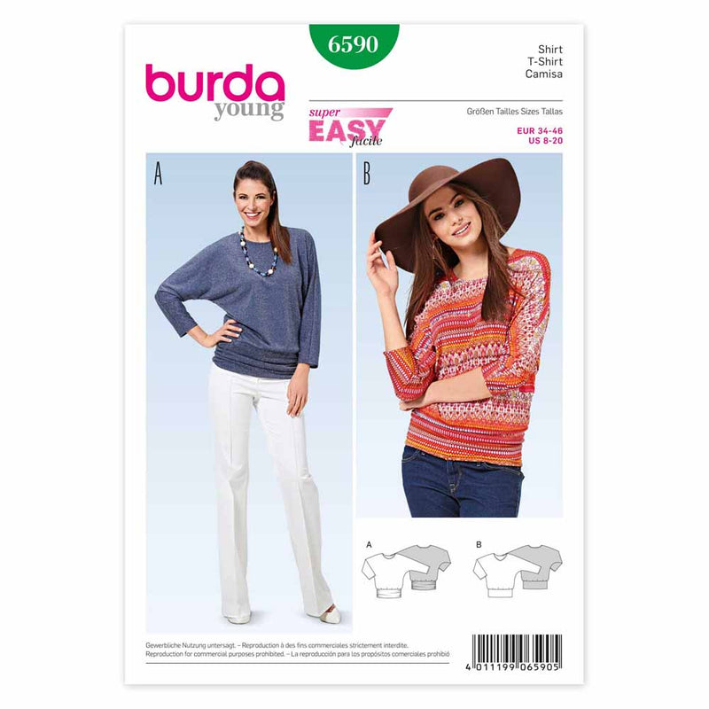 Burda 6590 - Haut pour femmes
