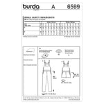 Burda 6599 - Salopettes pour femmes