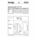 Burda 6608 - Robe/ veste pour femmes
