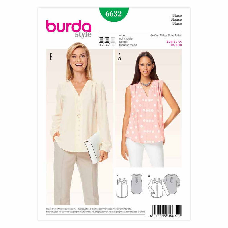 Burda 6632 - Blouse pour femmes