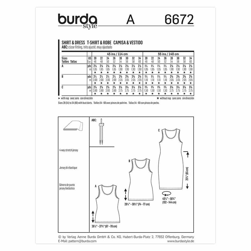 Burda 6672 - Women's Dress / Blouse