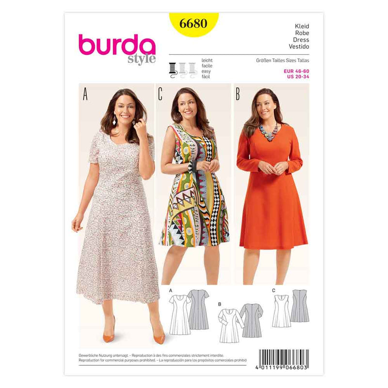 Burda 6680 - Women's Dress