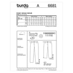 Burda 6681 - Pantalon pour femmes