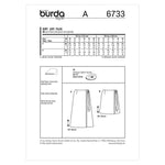 Burda 6733 - Women's Skirt