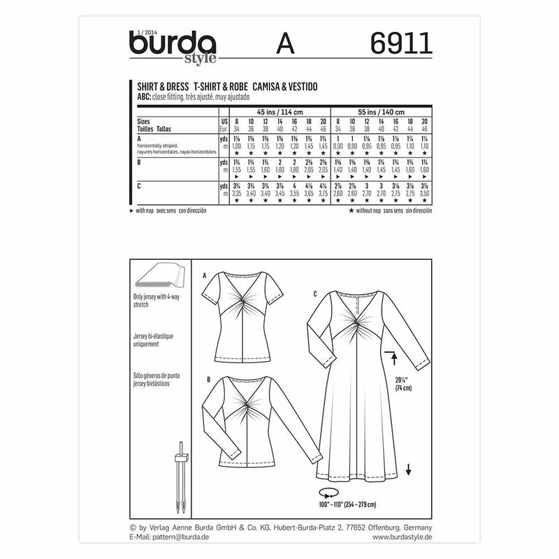 Burda 6911 - Robe/ haut