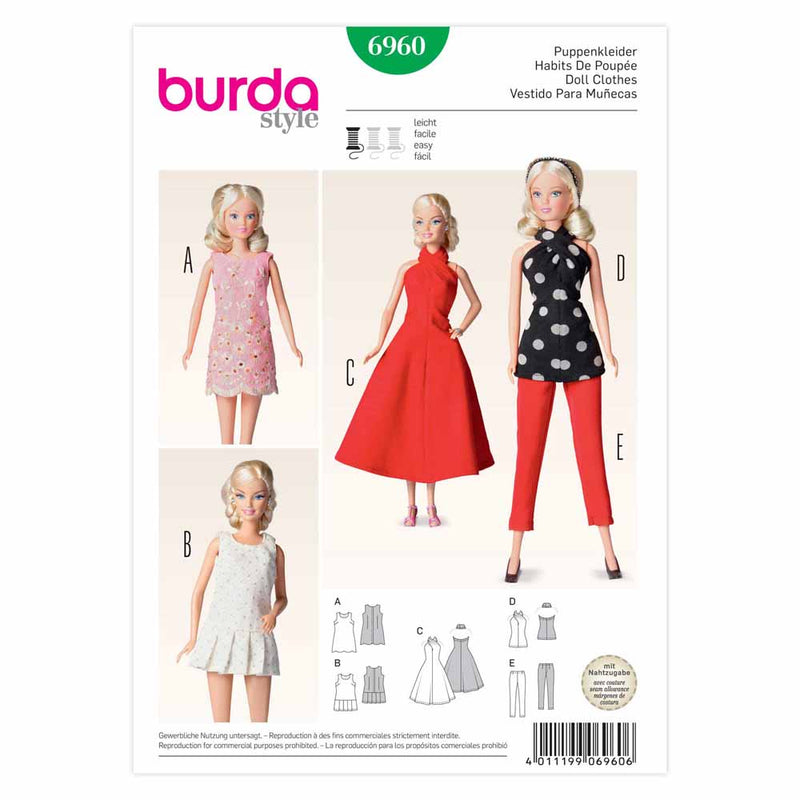 Burda 6960 - Vêtements de poupée