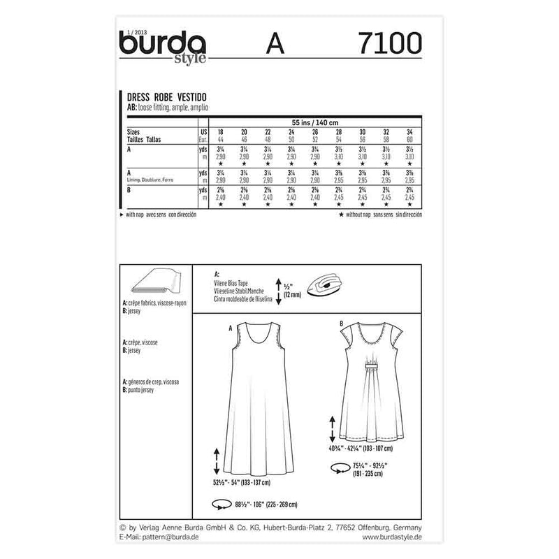 Burda 7100 - Dress