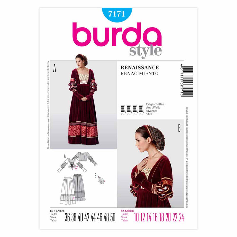 Burda 7171 - Costume historique pour femme