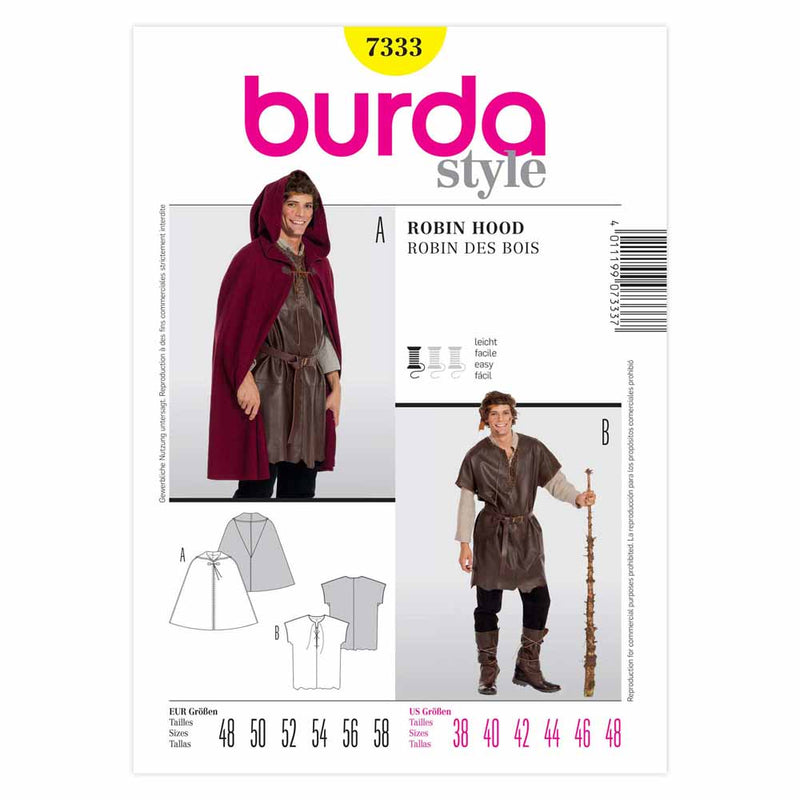 Burda 7333 - Costume Robin des bois