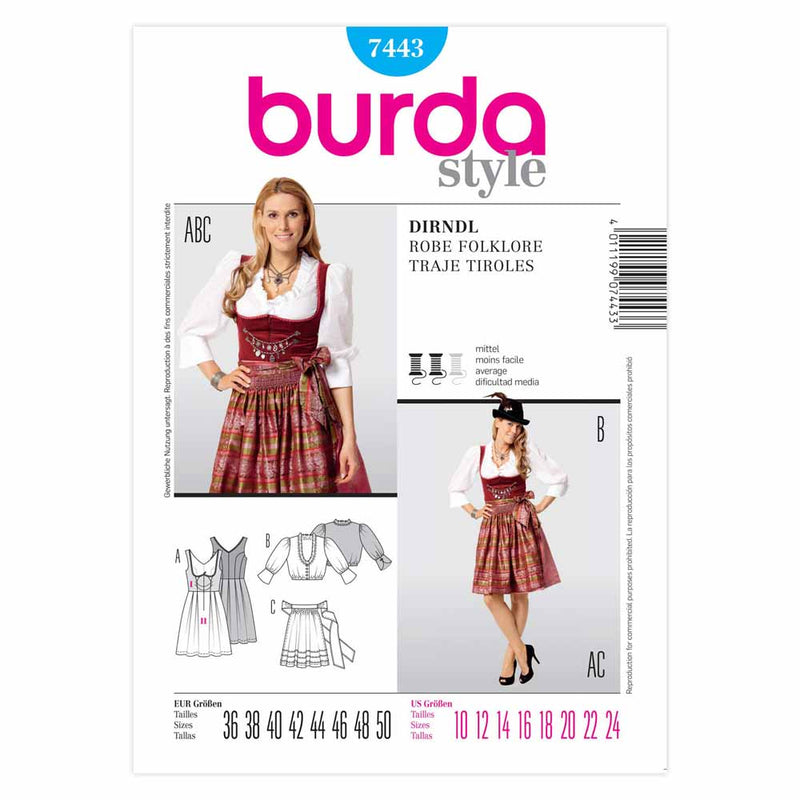 Burda 7443 - Costume folklorique