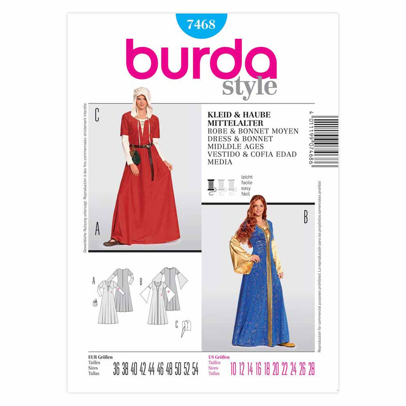 Burda 7468 - Ladies costume-historical