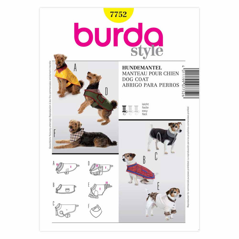 Burda 7752 - Dog coat