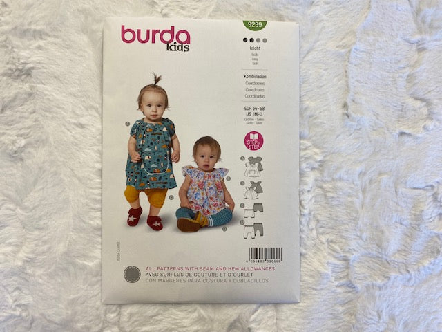 Burda 9239- Coordonné pour enfant