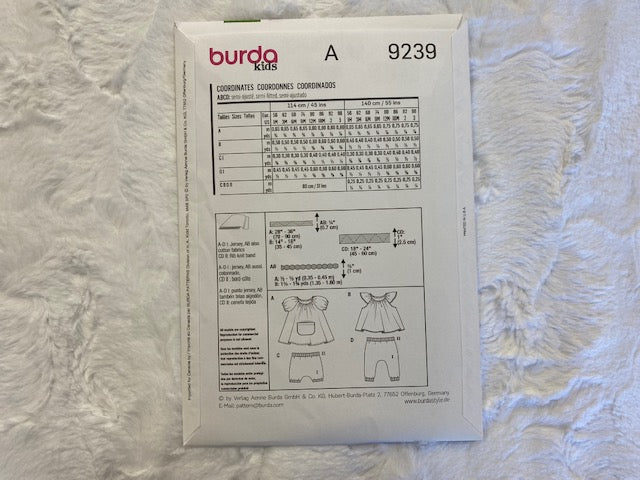 Burda 9239- Coordinated for child