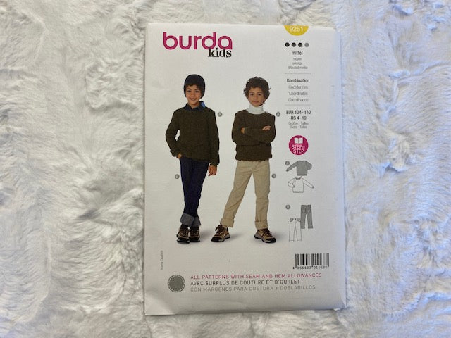 Burda 9251- coordonnés pour garçon