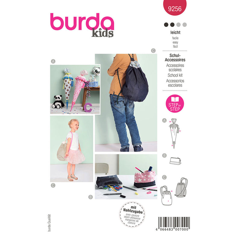 Burda 9256- School accessories