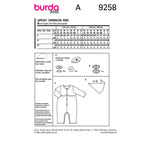 Burda 9258- Combinaison pour enfant