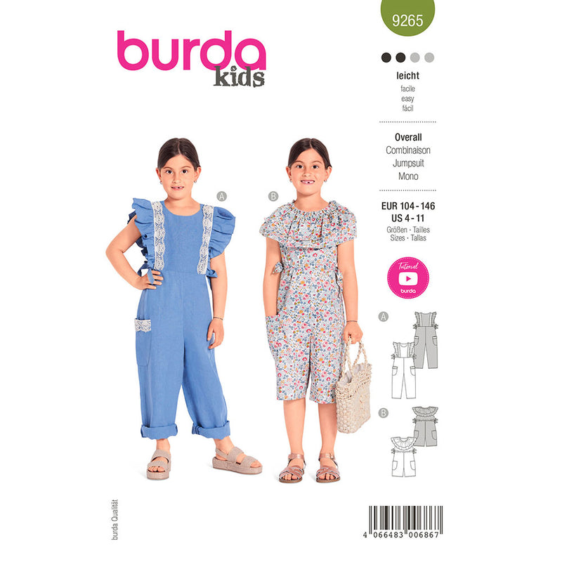 Burda 9265- Combinaison pour femme