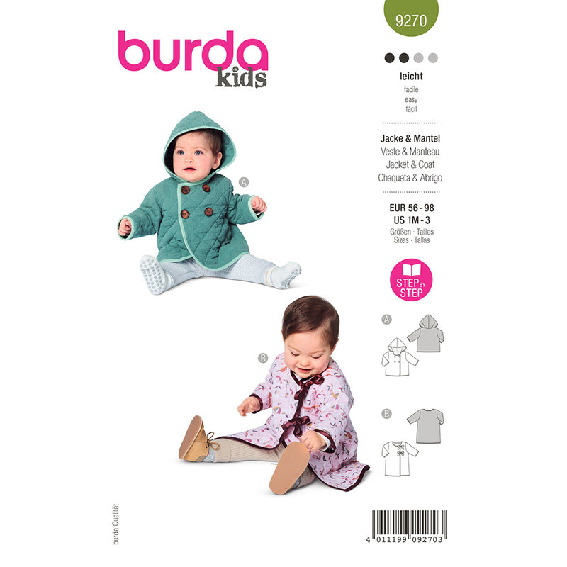 Burda 9270- Children's jacket & coat