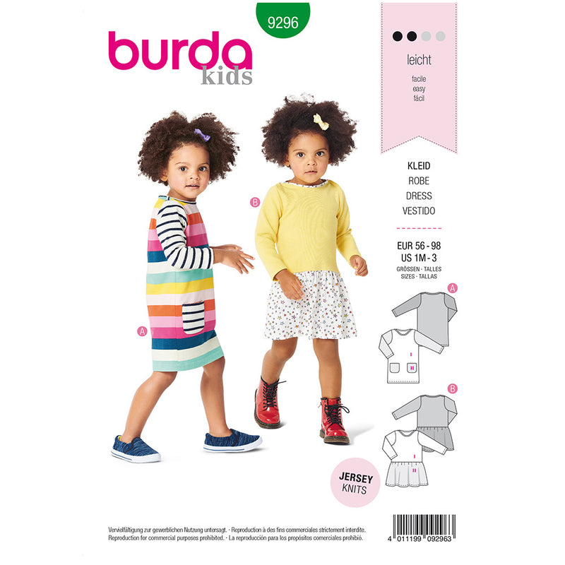 Burda 9296 - Shirt dress with pockets