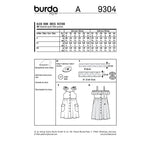 Burda 9304 - Pinafore dress with button closure