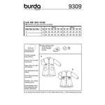 Burda 9309 - Robe avec fermeture boutonnée