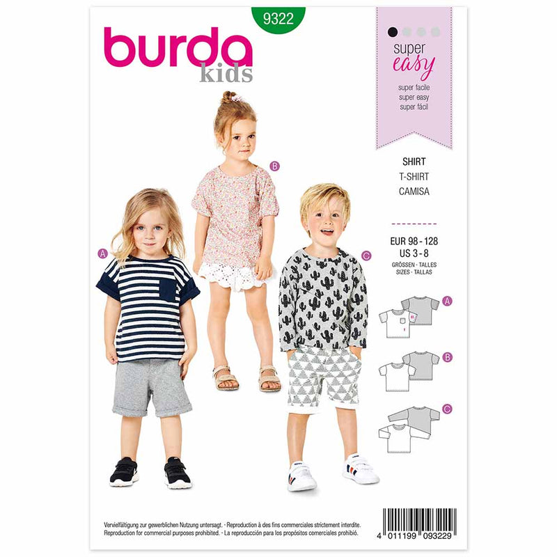 Burda 9322 - Top with variation of the sleeves